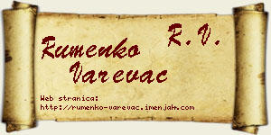 Rumenko Varevac vizit kartica